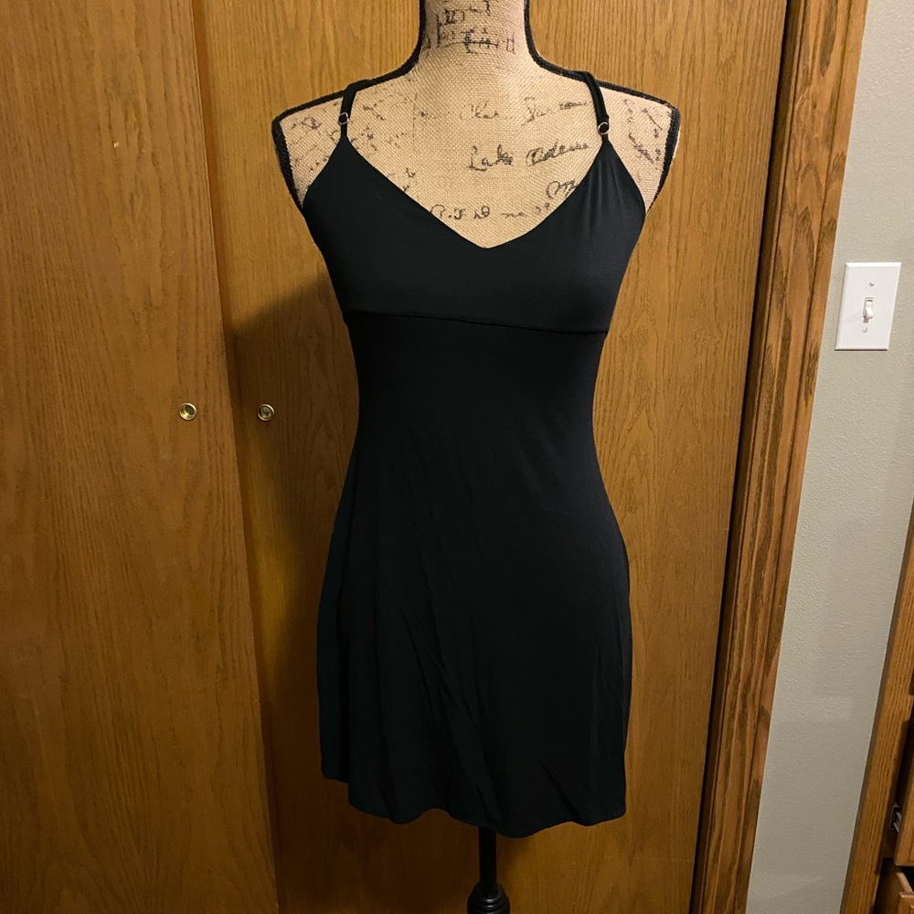 Black lingerie slip